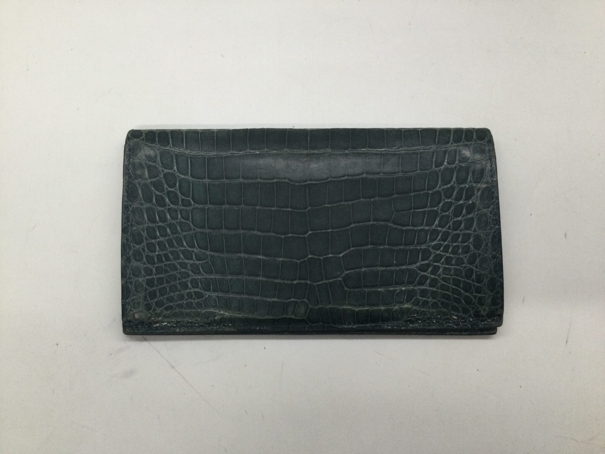 25-86 クロコ財布　艶再生