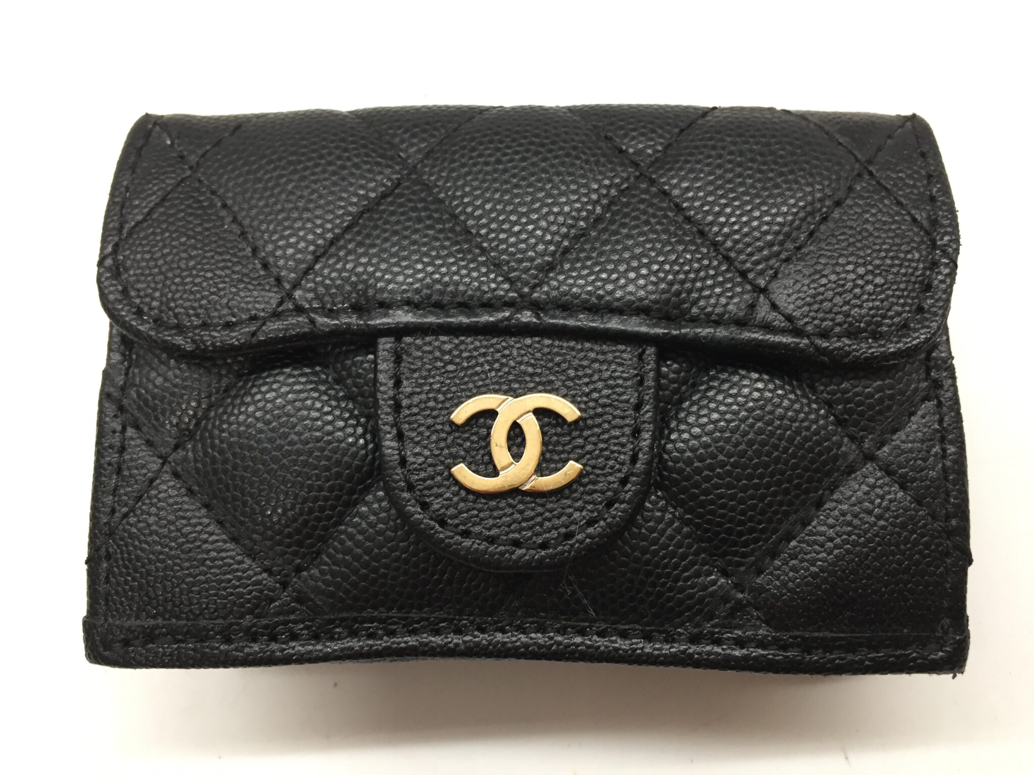 25-95 シャネル(CHANEL)マトラッセ財布　あて革アフター