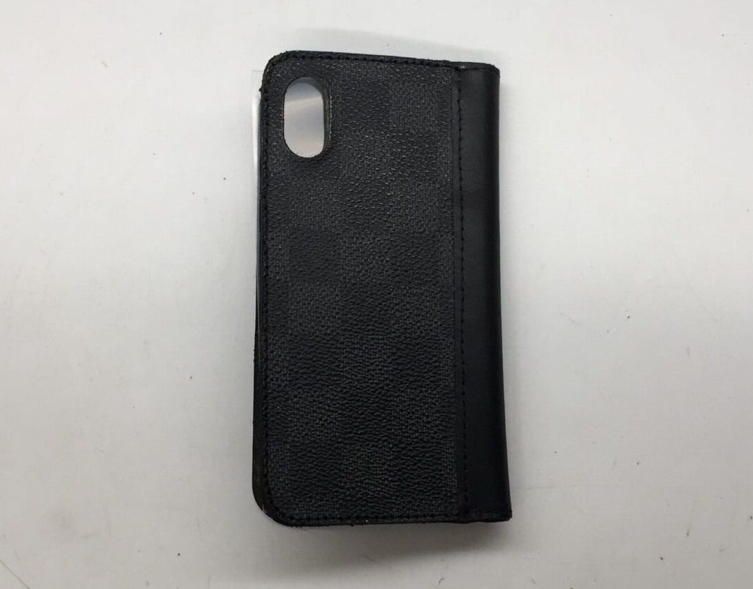 25-94 ルイヴィトン(Louis Vuitton)ダミエスマホケース　あて革アフター